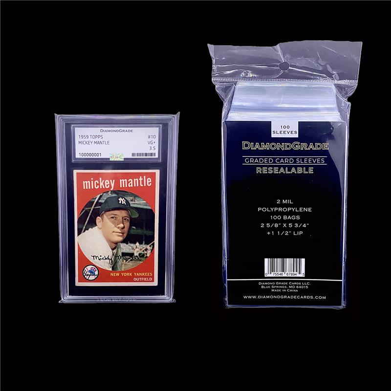 Single Pack-Resealable Graded Card Sleeves 100ct